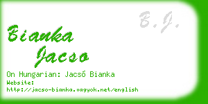 bianka jacso business card