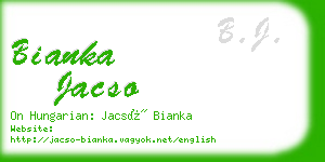 bianka jacso business card
